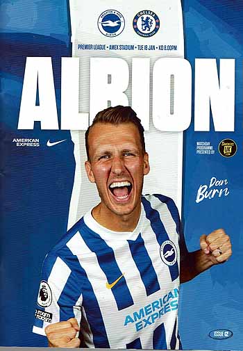 programme cover for Brighton And Hove Albion v Chelsea, 18th Jan 2022