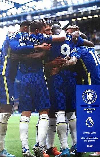 programme cover for Chelsea v Leicester City, 19th May 2022