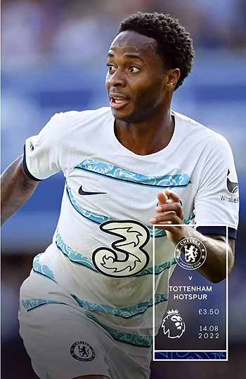 programme cover for Chelsea v Tottenham Hotspur, 14th Aug 2022