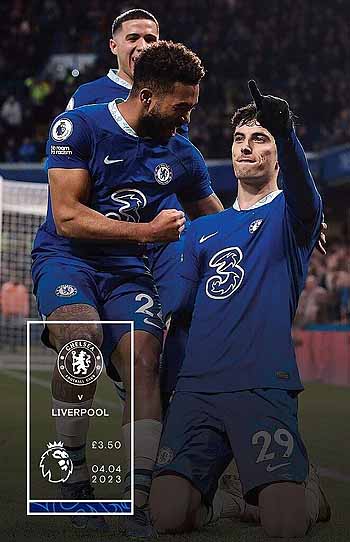 programme cover for Chelsea v Liverpool, Tuesday, 4th Apr 2023