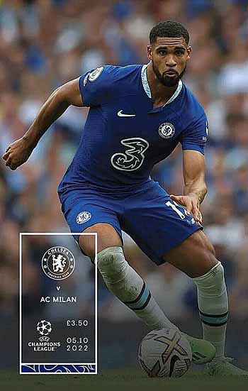 programme cover for Chelsea v A.C. Milan, 5th Oct 2022
