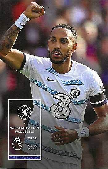 programme cover for Chelsea v Wolverhampton Wanderers, 8th Oct 2022
