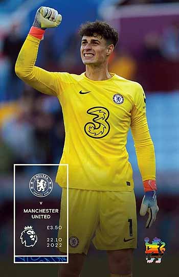 programme cover for Chelsea v Manchester United, 22nd Oct 2022