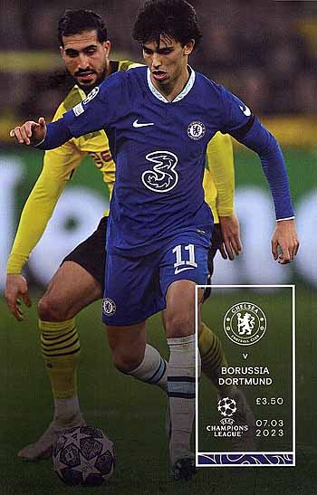 programme cover for Chelsea v Borussia Dortmund, Tuesday, 7th Mar 2023