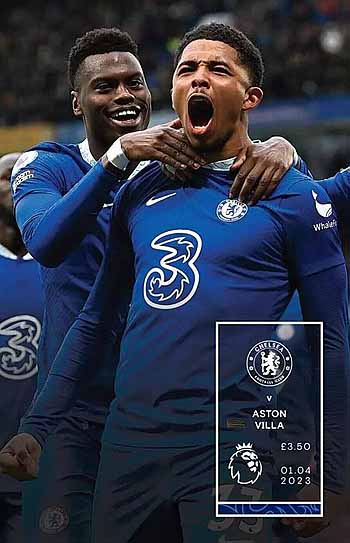 programme cover for Chelsea v Aston Villa, Saturday, 1st Apr 2023