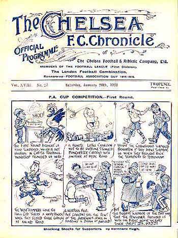 programme cover for Chelsea v Newcastle United, Saturday, 20th Jan 1923