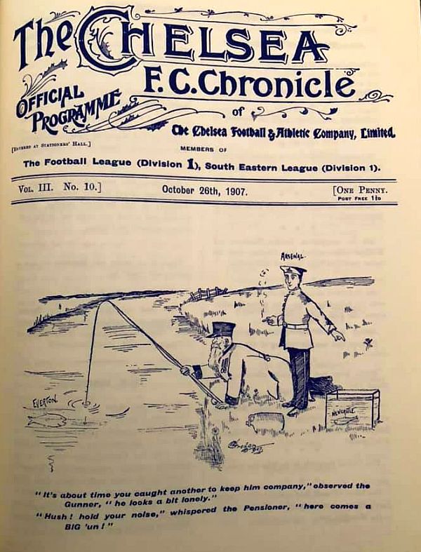 programme cover for Chelsea v Everton, 26th Oct 1907
