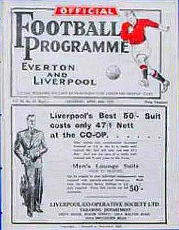 programme cover for Everton v Chelsea, Saturday, 6th Oct 1934