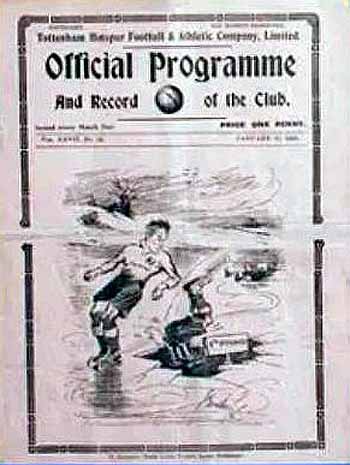 programme cover for Tottenham Hotspur v Chelsea, Wednesday, 30th Jan 1935