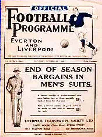 programme cover for Liverpool v Chelsea, Saturday, 20th Apr 1935