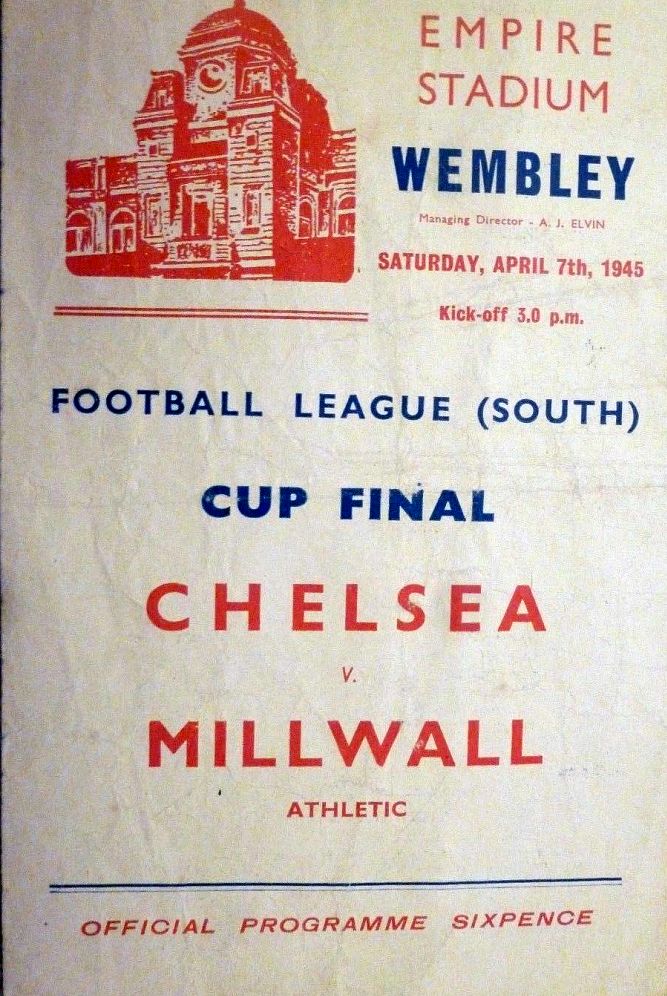 programme cover for Millwall v Chelsea, Saturday, 7th Apr 1945