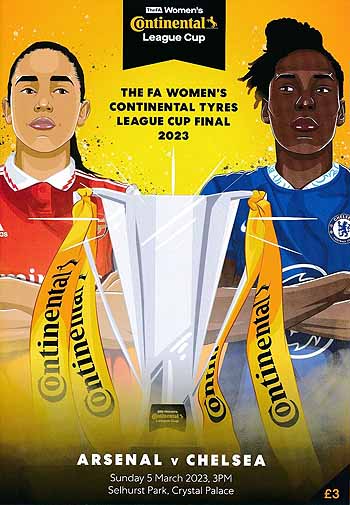 programme cover for Arsenal v Chelsea, Sunday, 5th Mar 2023