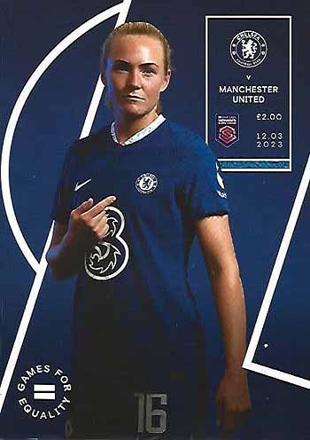 programme cover for Chelsea v Manchester United, Sunday, 12th Mar 2023