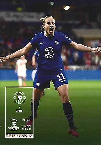 programme cover for Chelsea v Lyon, Thursday, 30th Mar 2023