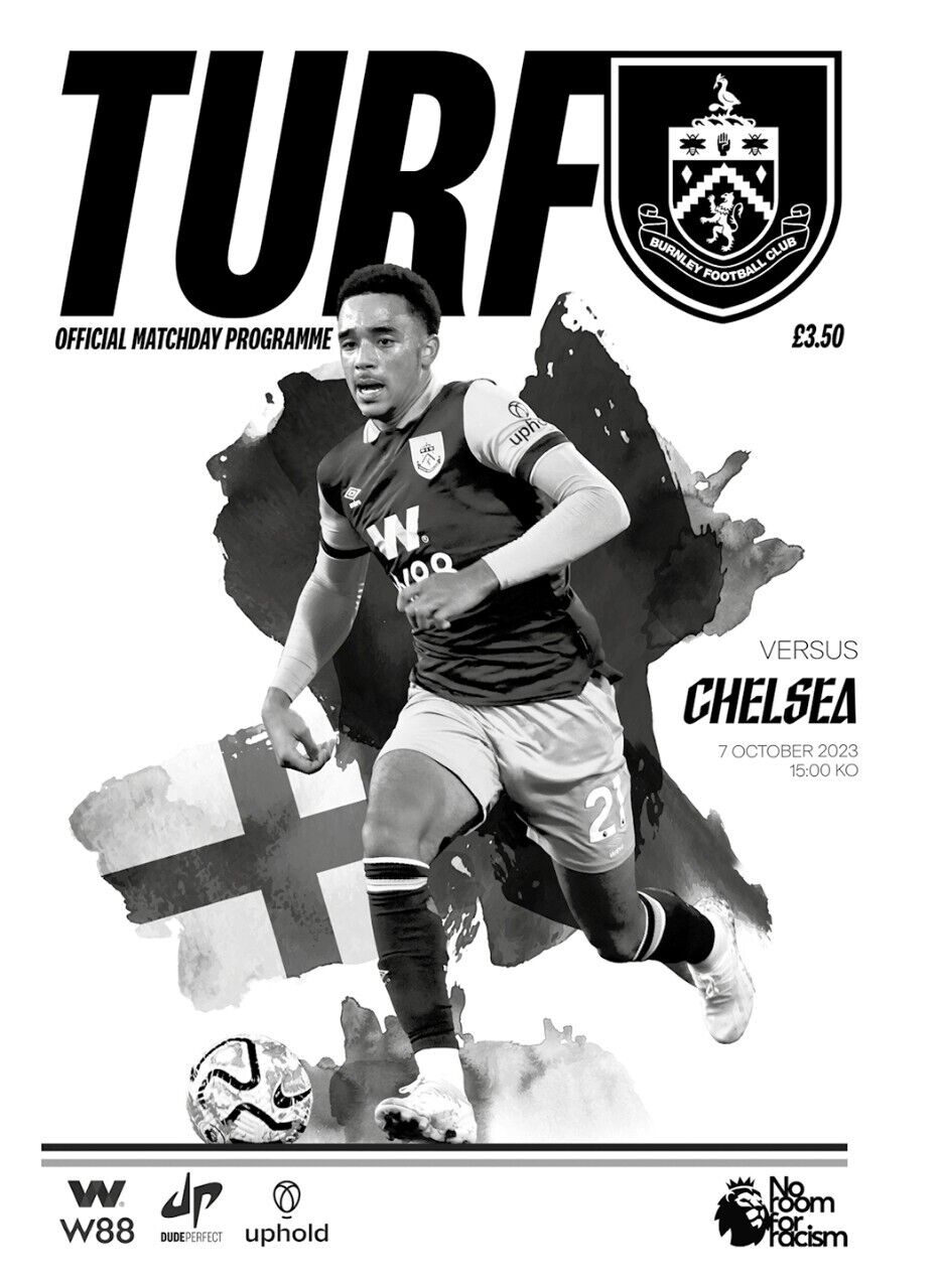 programme cover for Burnley v Chelsea, Saturday, 7th Oct 2023