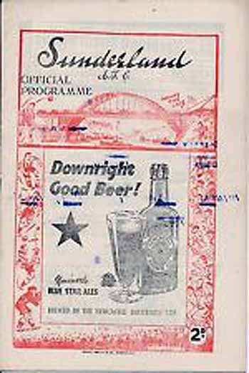programme cover for Sunderland v Chelsea, Wednesday, 17th Sep 1947