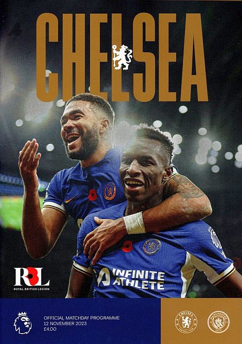 programme cover for Chelsea v Manchester City, Sunday, 12th Nov 2023