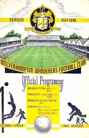 programme cover for Wolverhampton Wanderers v Chelsea, Saturday, 27th Sep 1947