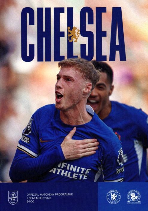 programme cover for Chelsea v Blackburn Rovers, Wednesday, 1st Nov 2023