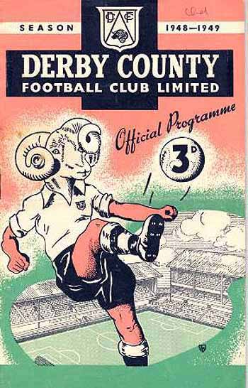 programme cover for Derby County v Chelsea, Saturday, 23rd Oct 1948
