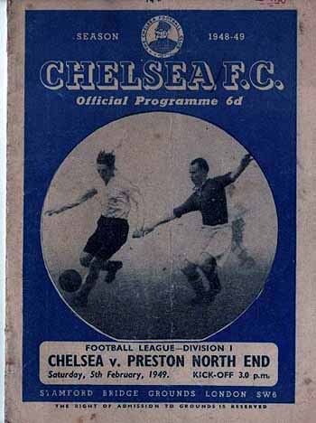 programme cover for Chelsea v Preston North End, Saturday, 5th Feb 1949