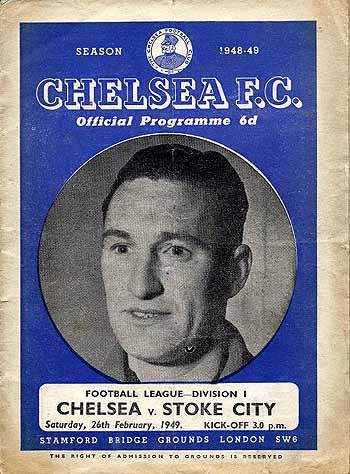 programme cover for Chelsea v Stoke City, Saturday, 26th Feb 1949