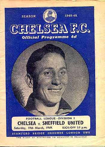 programme cover for Chelsea v Sheffield United, Saturday, 19th Mar 1949