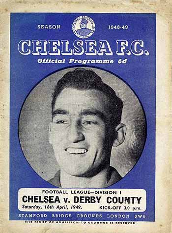 programme cover for Chelsea v Derby County, Saturday, 16th Apr 1949