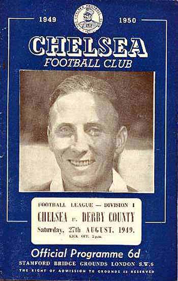 programme cover for Chelsea v Derby County, Saturday, 27th Aug 1949