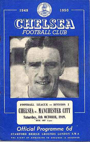 programme cover for Chelsea v Manchester City, Saturday, 8th Oct 1949