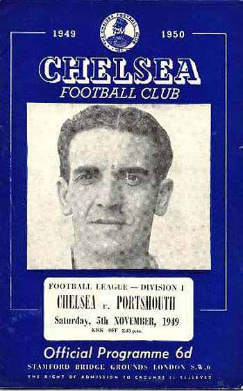programme cover for Chelsea v Portsmouth, Saturday, 5th Nov 1949