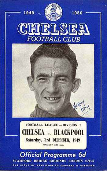 programme cover for Chelsea v Blackpool, Saturday, 3rd Dec 1949
