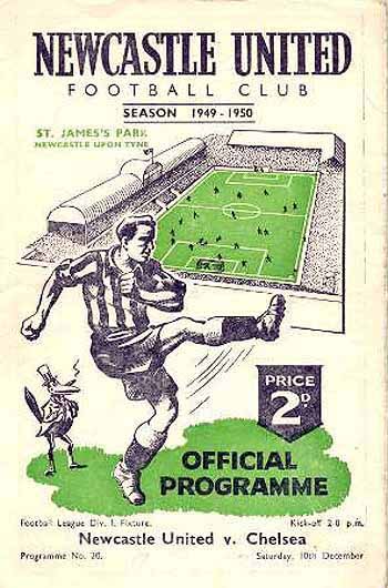 programme cover for Newcastle United v Chelsea, Saturday, 10th Dec 1949