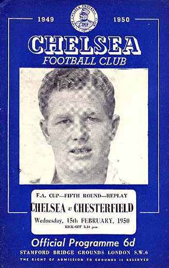 programme cover for Chelsea v Chesterfield Town, Wednesday, 15th Feb 1950