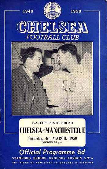 programme cover for Chelsea v Manchester United, Saturday, 4th Mar 1950