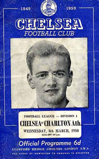 programme cover for Chelsea v Charlton Athletic, Wednesday, 8th Mar 1950
