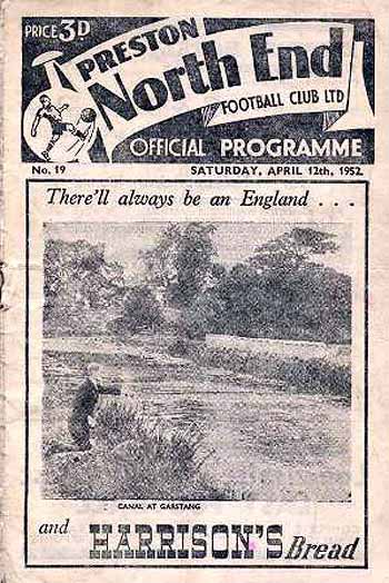 programme cover for Preston North End v Chelsea, Saturday, 12th Apr 1952