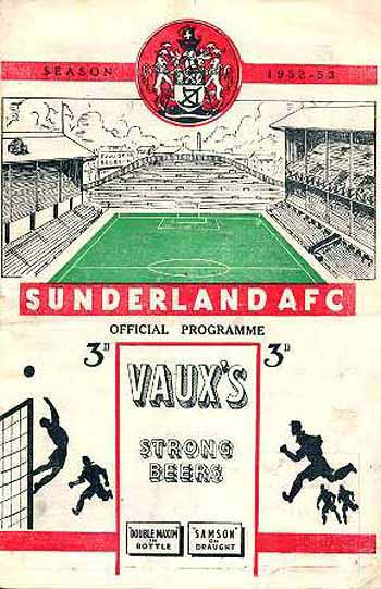 programme cover for Sunderland v Chelsea, Saturday, 20th Sep 1952