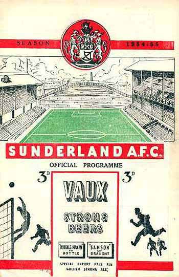 programme cover for Sunderland v Chelsea, Saturday, 6th Nov 1954