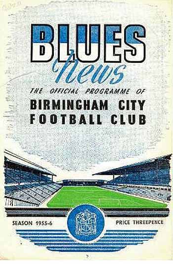 programme cover for Birmingham City v Chelsea, Saturday, 5th Nov 1955
