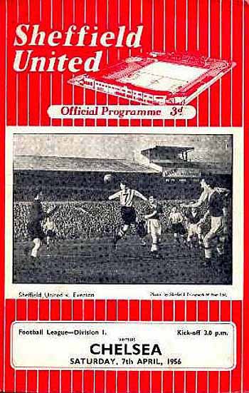 programme cover for Sheffield United v Chelsea, Saturday, 7th Apr 1956