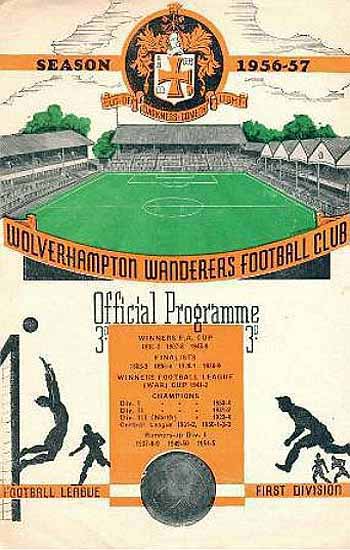 programme cover for Wolverhampton Wanderers v Chelsea, Saturday, 2nd Mar 1957