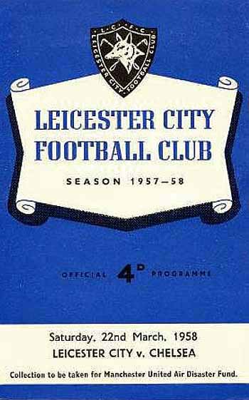 programme cover for Leicester City v Chelsea, Saturday, 22nd Mar 1958