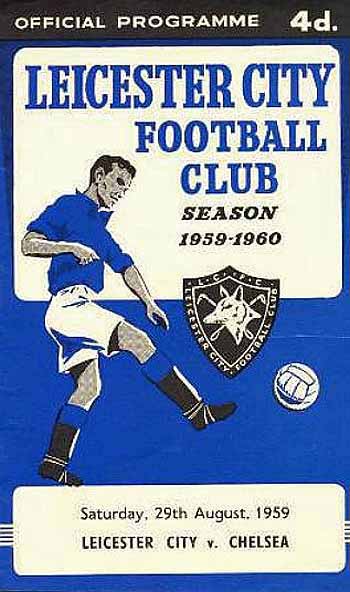 programme cover for Leicester City v Chelsea, Saturday, 29th Aug 1959
