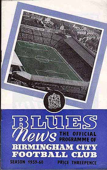 programme cover for Birmingham City v Chelsea, Wednesday, 9th Sep 1959