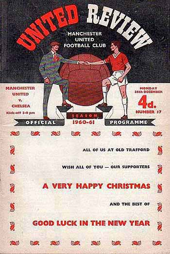 programme cover for Manchester United v Chelsea, Monday, 26th Dec 1960