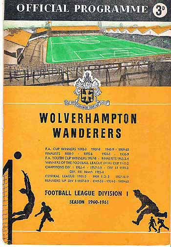 programme cover for Wolverhampton Wanderers v Chelsea, Saturday, 31st Dec 1960