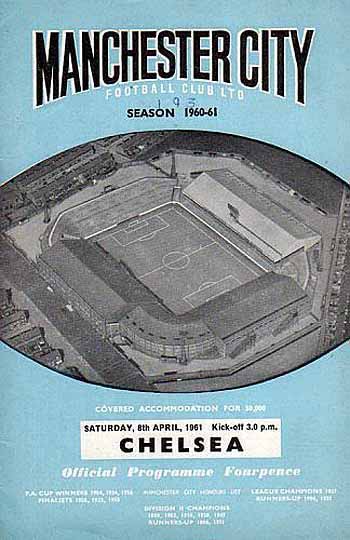 programme cover for Manchester City v Chelsea, Saturday, 8th Apr 1961