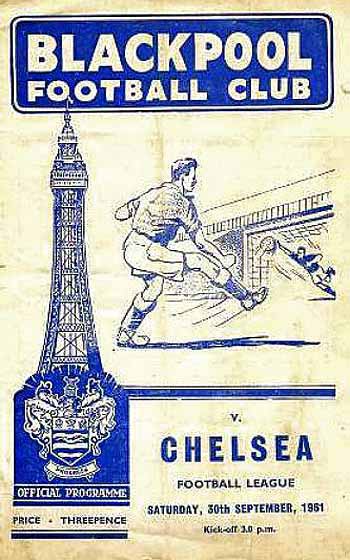 programme cover for Blackpool v Chelsea, Saturday, 30th Sep 1961