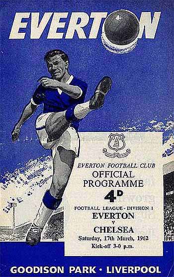 programme cover for Everton v Chelsea, Saturday, 17th Mar 1962